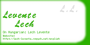 levente lech business card